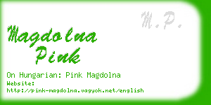 magdolna pink business card